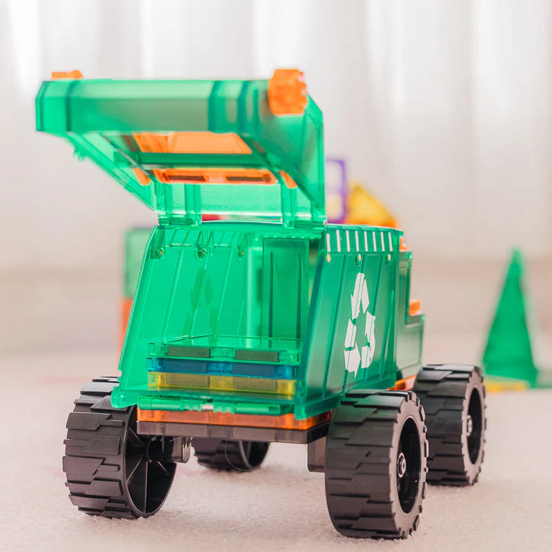 14 Piece Mega Magnetic Recycling Truck Spotty Dot Toys