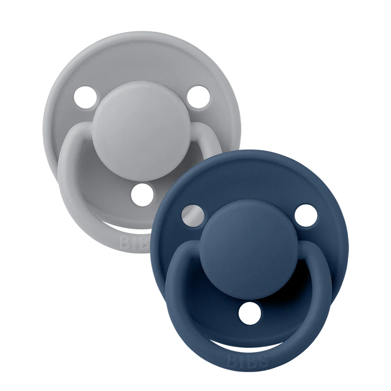 BIBS De Lux - Cloud / Steel Blue - Spotty Dot