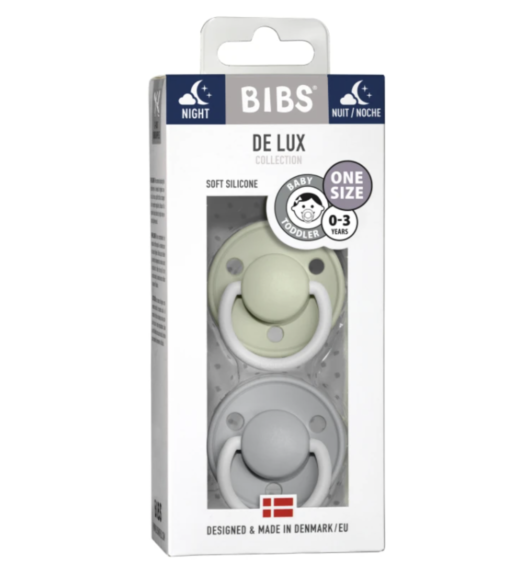 BIBS De Lux - Sage / Cloud Glow - Spotty Dot Baby