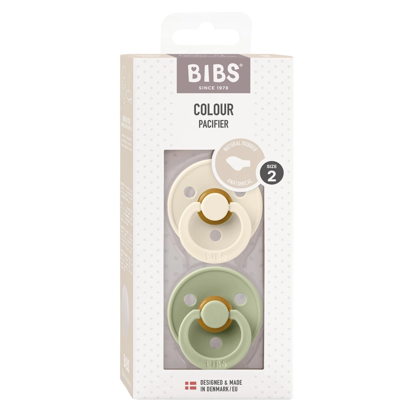 BIBS Anatomical Pacifier Dummy Ivory Sage