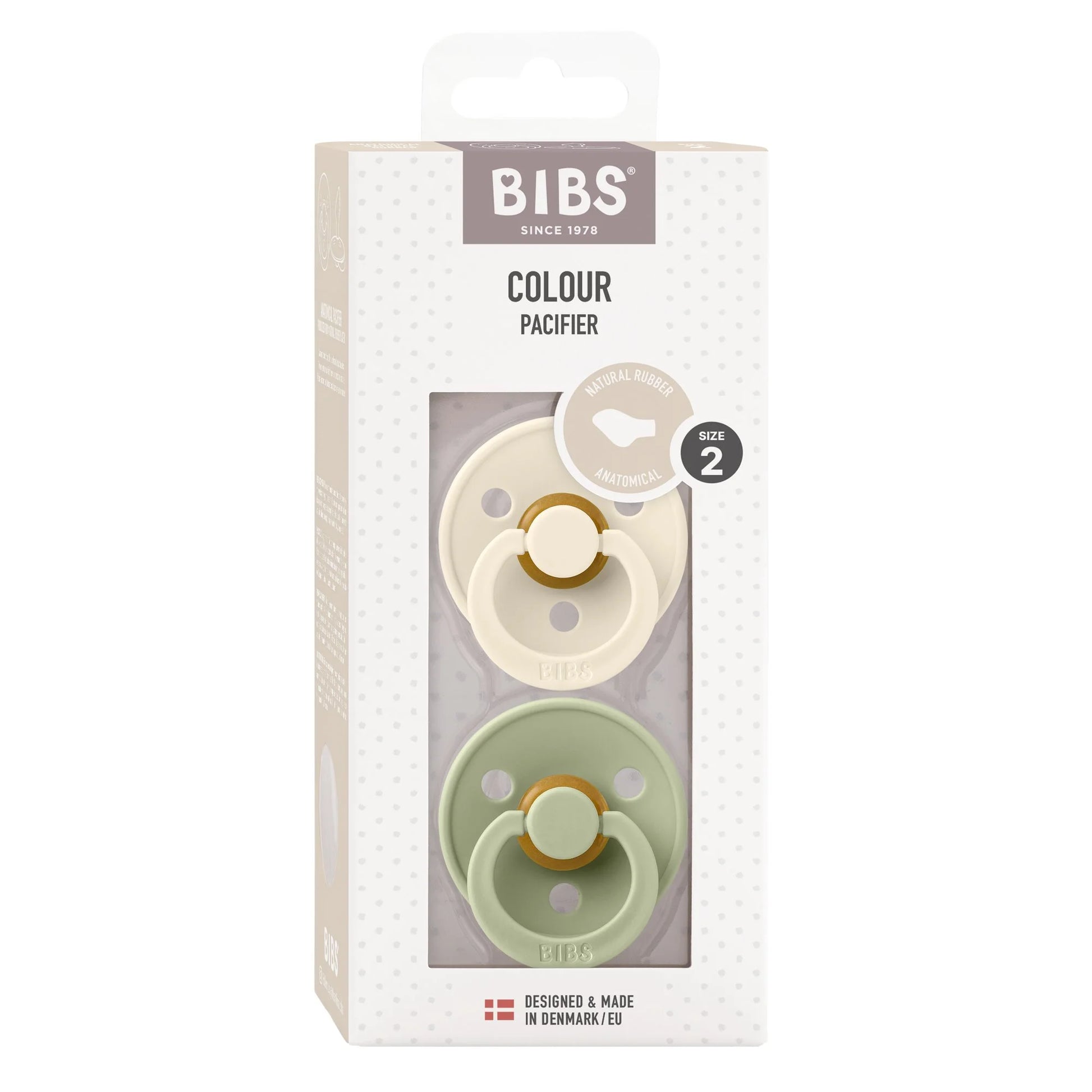 BIBS Anatomical Pacifier Dummy Ivory Sage