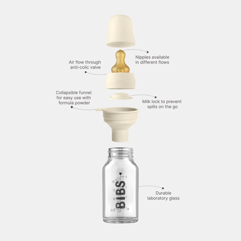 BIBS Baby Bottle 110ml Ivory Spotty Dot