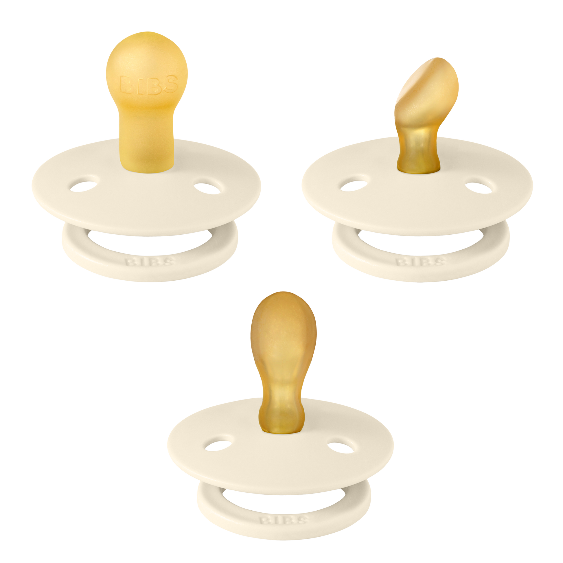BIBS Try It Collection Set of 3 Teats Ivory