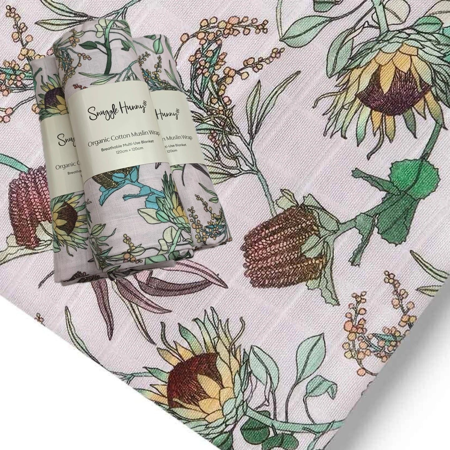 Banksia Organic Cotton Muslin Wrap Spotty Dot