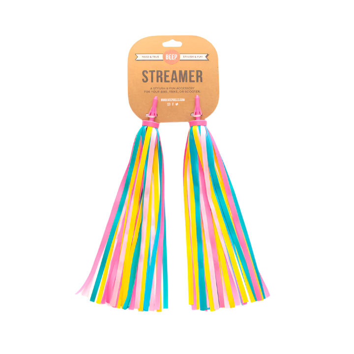 Beep Bike Streamers Pastel Spotty Dot Toys