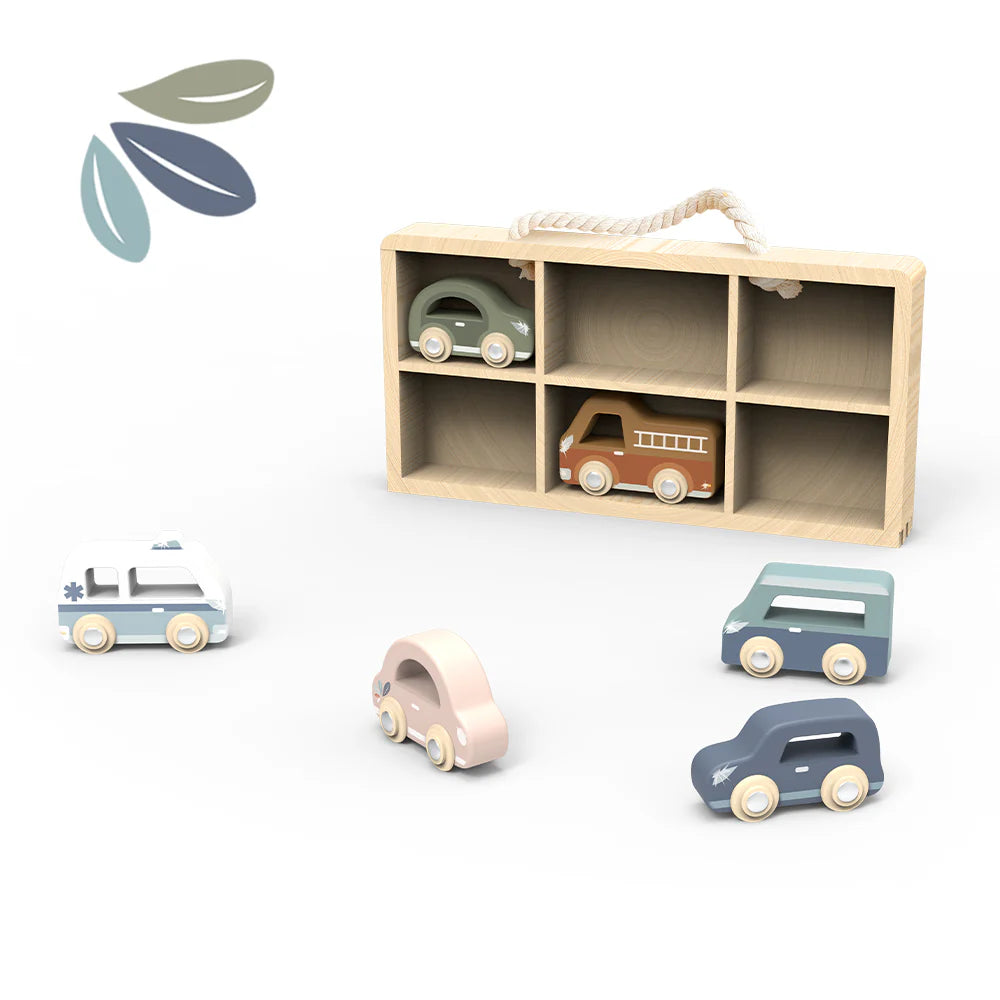 Car Display Case with 6 Vehicles - Spotty Dot Toys
