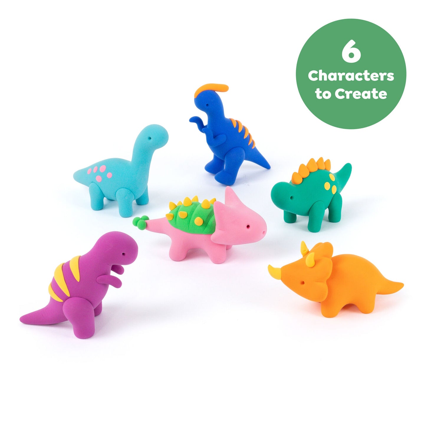 Claytopia Dinosaur World Air Dry Clay Kit Spotty Dot Toys