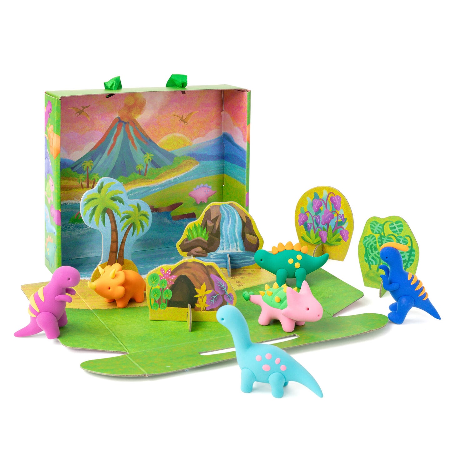 Claytopia Dinosaur World Air Dry Clay Kit Spotty Dot Toys