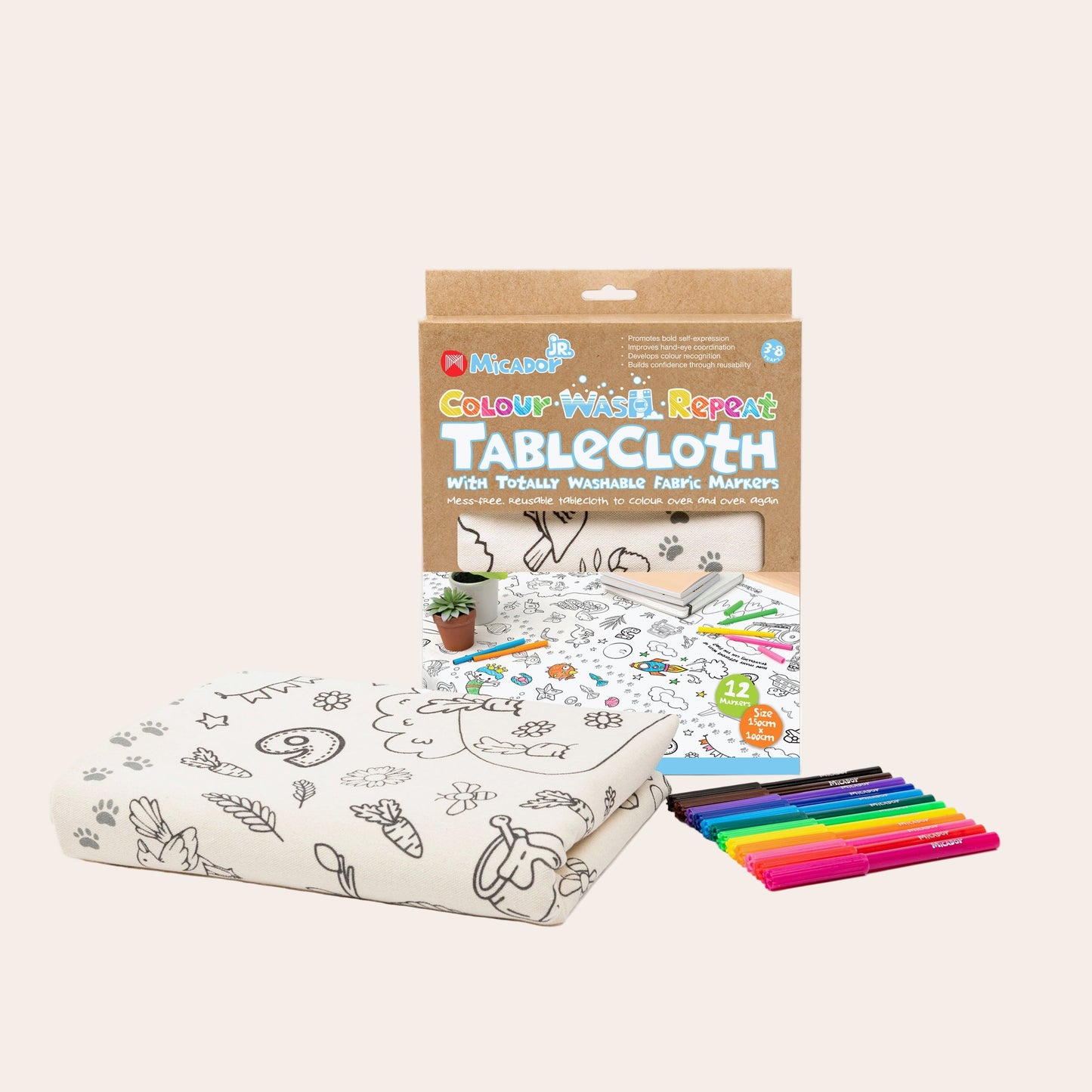 Colour Wash Repeat Tablecloth Micador Spotty Dot Toys