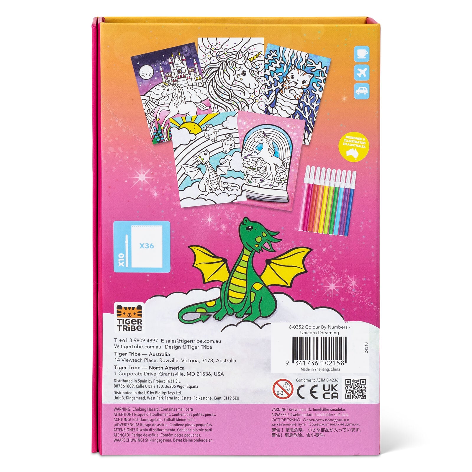 Colour by Numbers Unicorn Dreaming Spotty Dot Toys