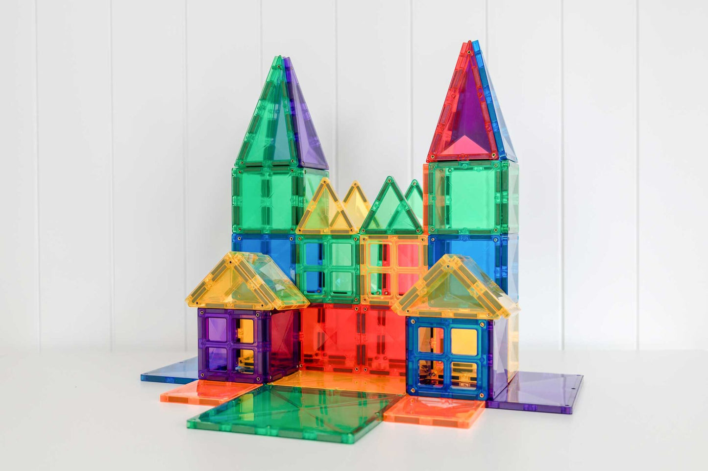Connetix 102 pce Rainbow Magnetic Tiles Pack - Spotty Dot Toys