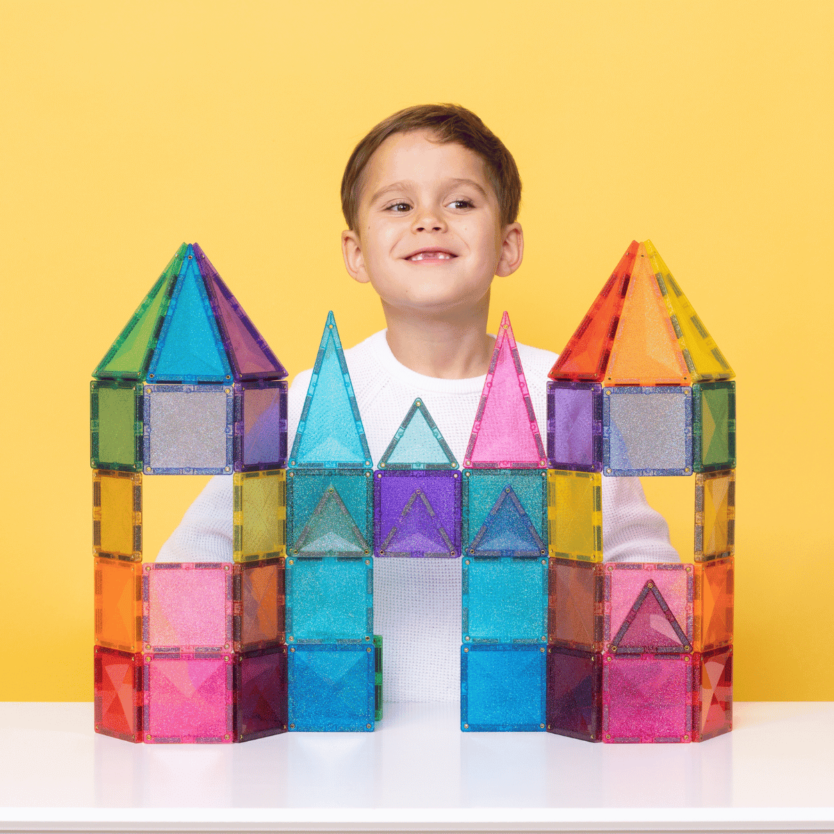 Connetix Magnetic Tiles Glitter Castle Pack Spotty Dot Toys