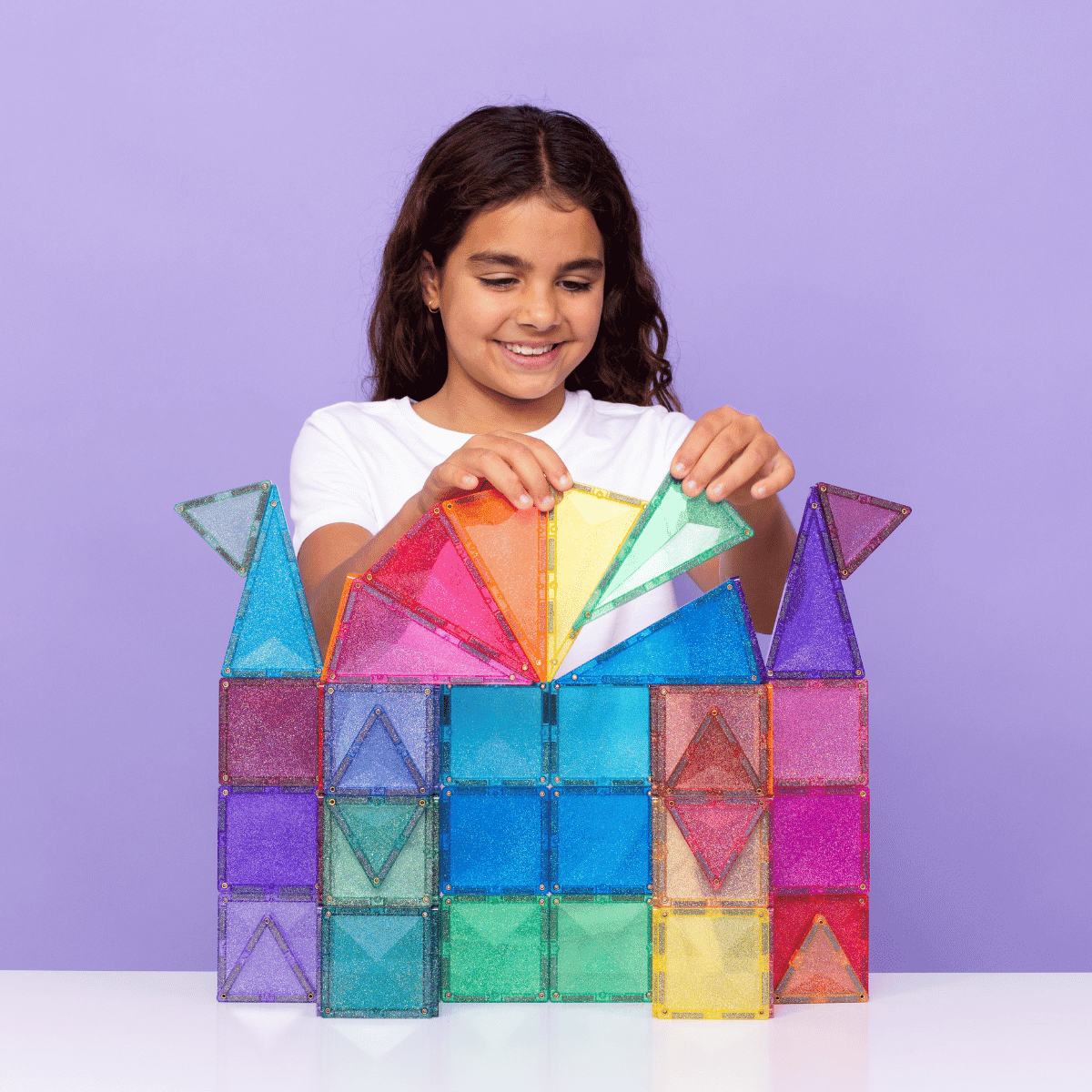 Connetix Magnetic Tiles Glitter Castle Pack Spotty Dot Toys