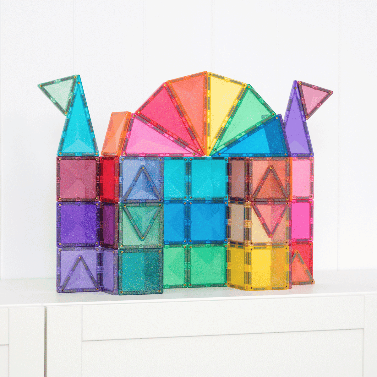 Connetix Magnetic Tiles Glitter Castle Pack Spotty Dot Toys