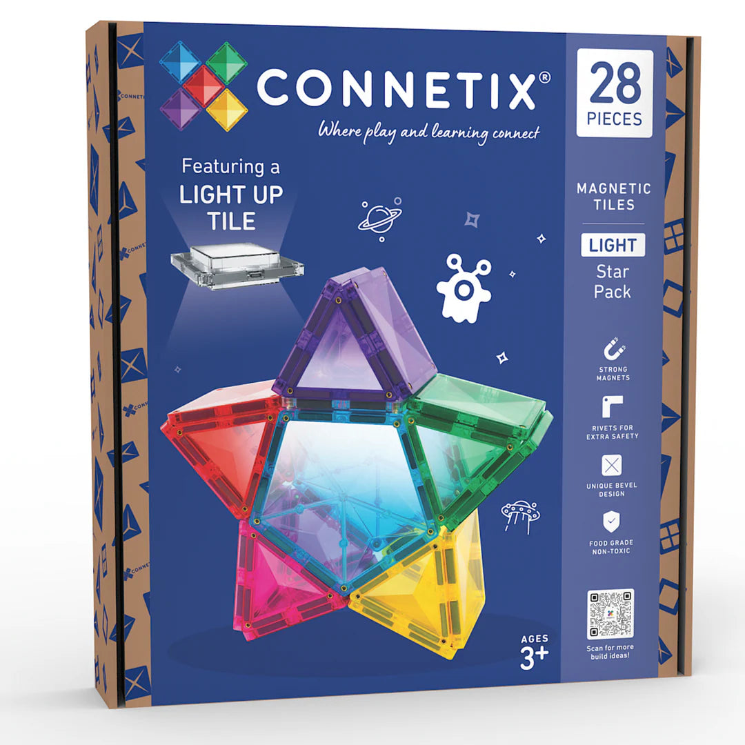 Connetix Magnetic Tiles Light Star Pack Spotty Dot Toys
