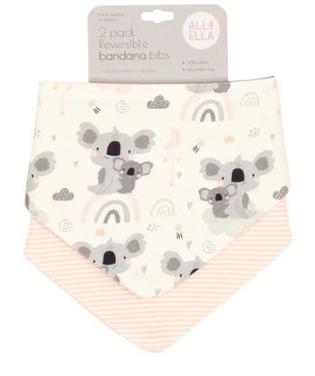 Koala Pink - Dribble Bib - Spotty Dot