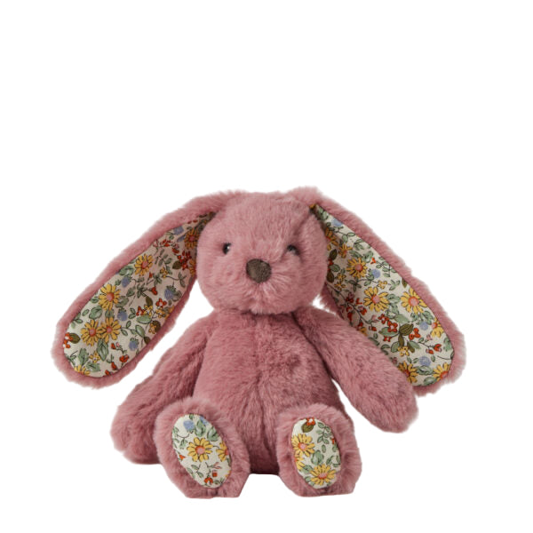 Floral Raspberry Plush Bunny Rattle Jiggle Giggle Spotty Dot Toys