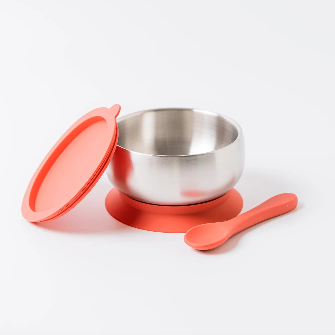 Fuchsia Pink Stainless Steel Bowl Spotty Dot Child