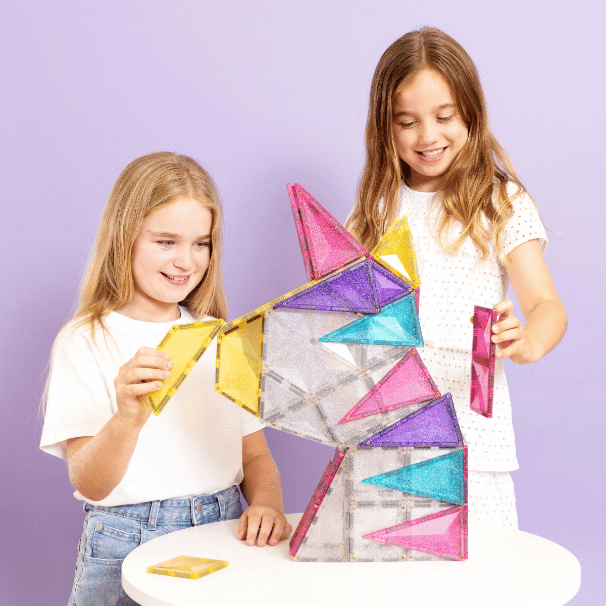 Glitter Unicorn Pack Connetix Magnetic Tiles Spotty Dot Toys