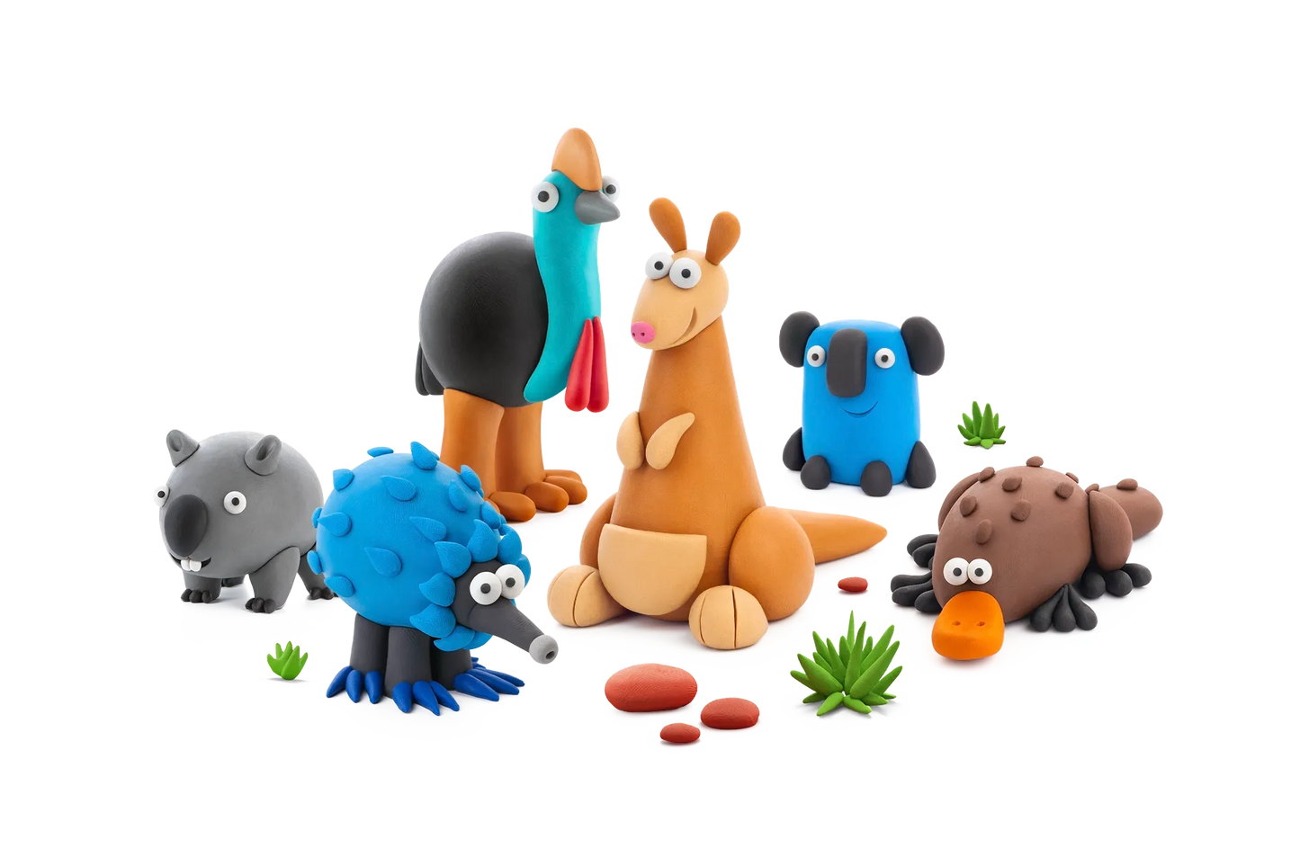 Hey Clay Aussie Animals Medium Set Spotty Dot Toys