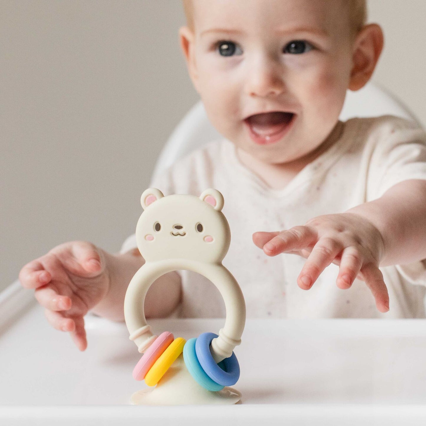 High Chair Buddy Silicone Bear Spotty Dot Toys