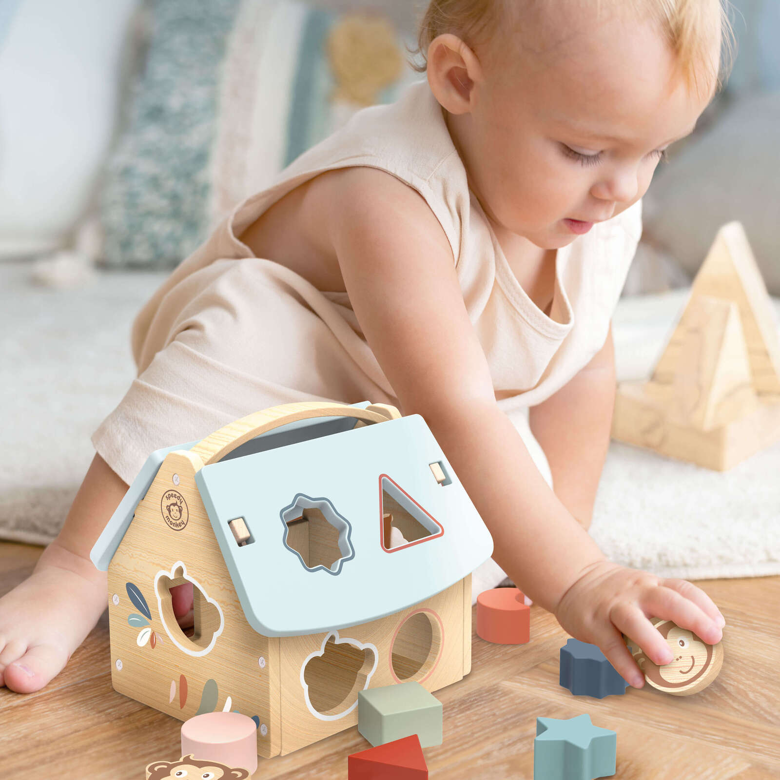 House Shape Sorter - Spotty Dot AU