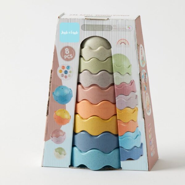 Wave Shape Stacker Toy Spotty Dot Kids