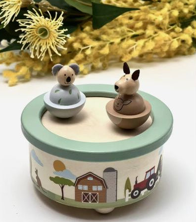 Kangaroo & Koala Wooden Musical Toy Spotty Dot Kids