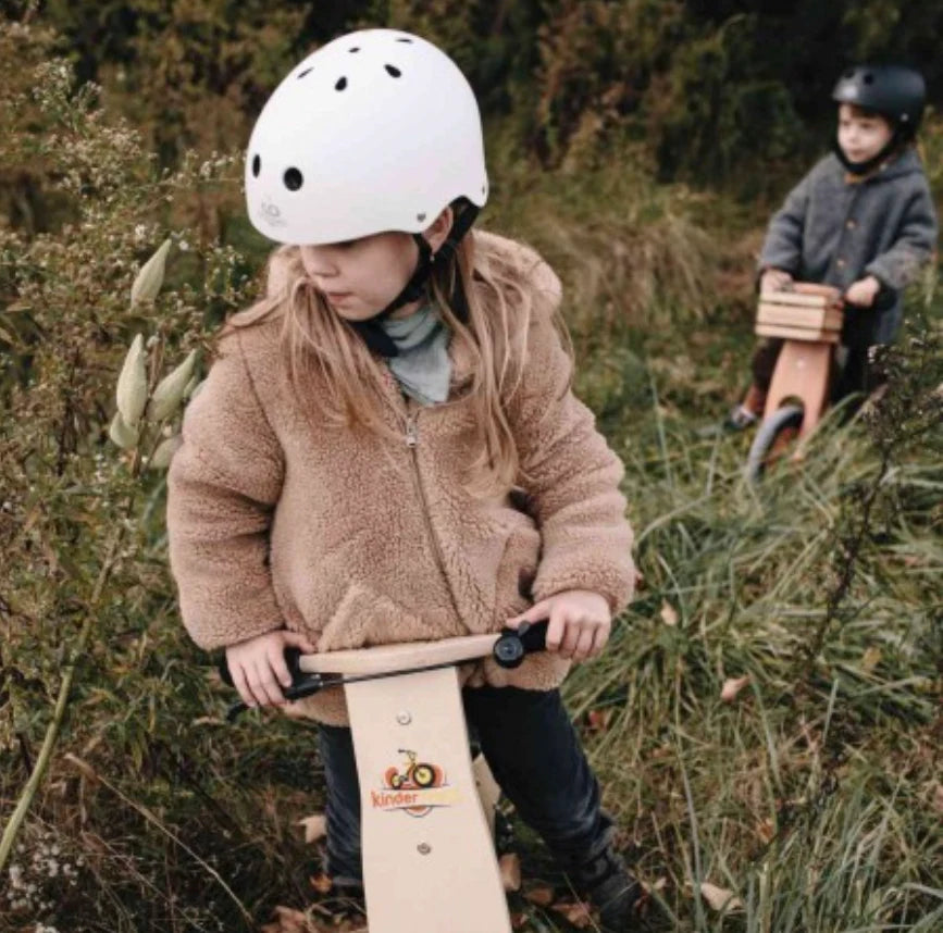 Kinderfeets Kids Helmet White - Spotty Dot