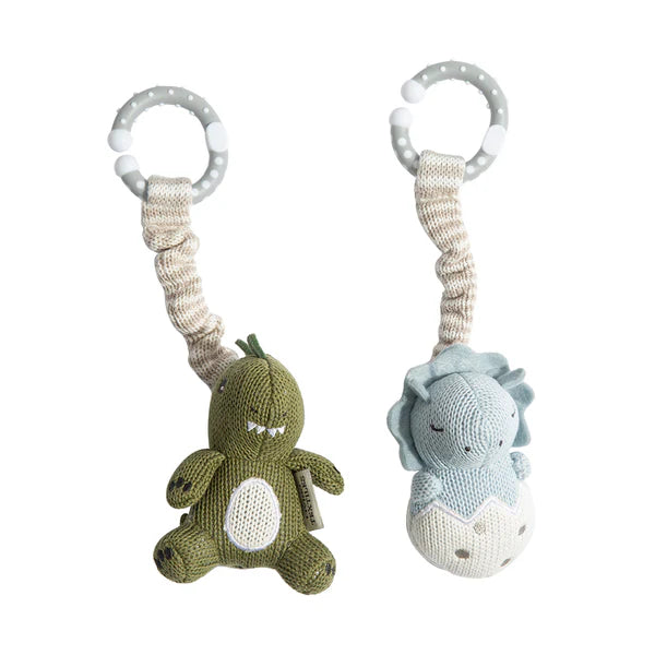 Knitted Baby Stroller Toys Dinosaurs Spotty Dot Toys
