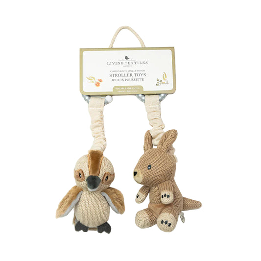 Knitted Baby Stroller Toys Kooka Kangaroo Spotty Dot Toys