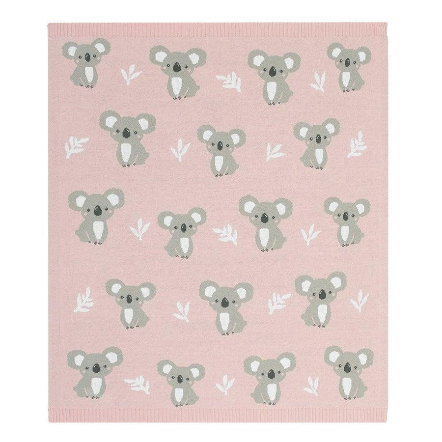 Koala Blush 100% Cotton Blanket - Spotty Dot Gifts
