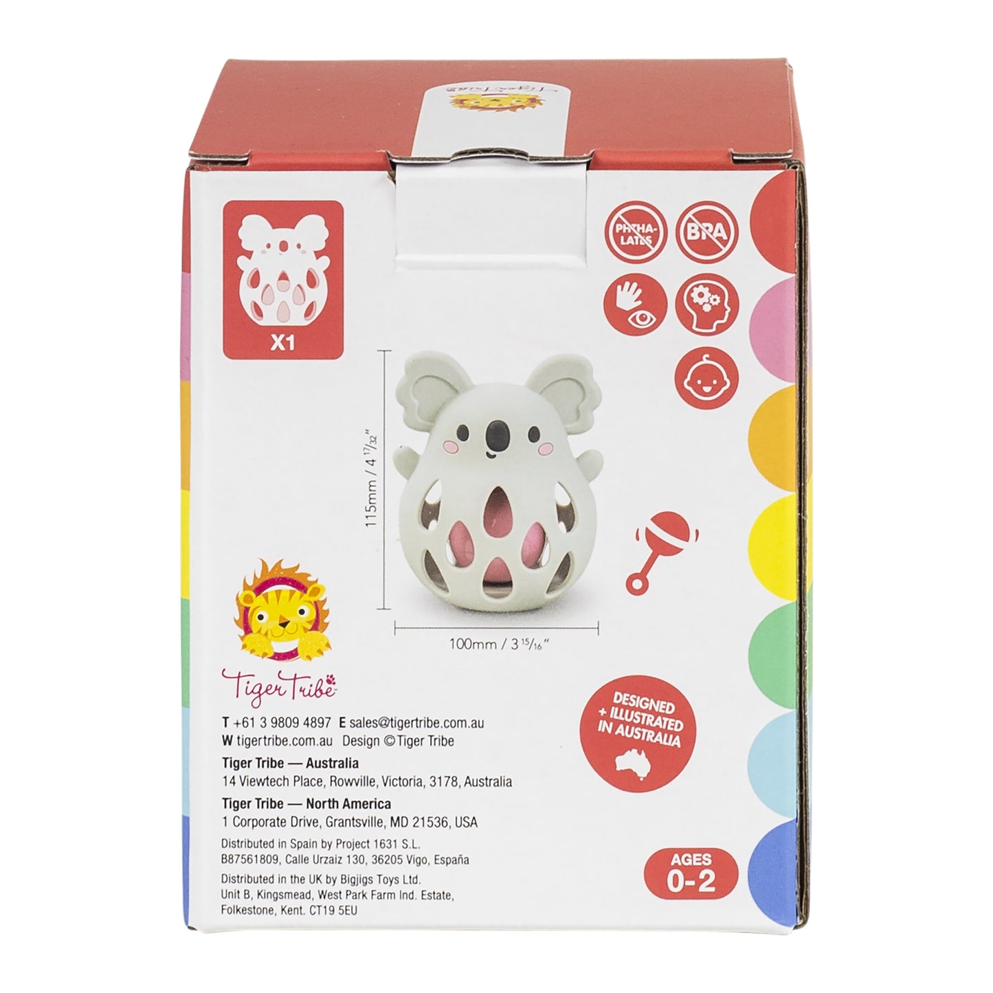 Silicone Rattle Koala - Spotty Dot Toys AU