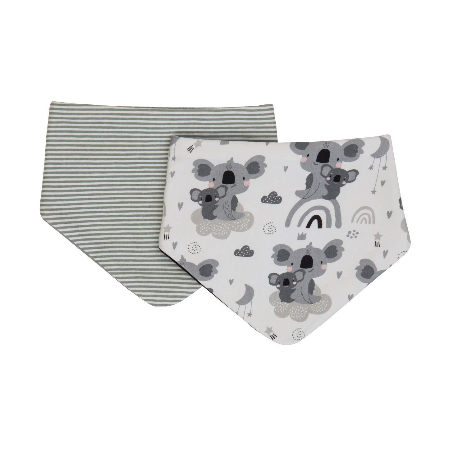 Koala Grey Bandana Bib Spotty Dot Baby