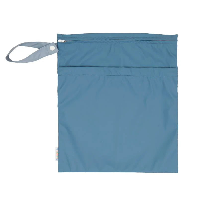 Large Recycled Wet Bag Blue Spotty Dot Baby