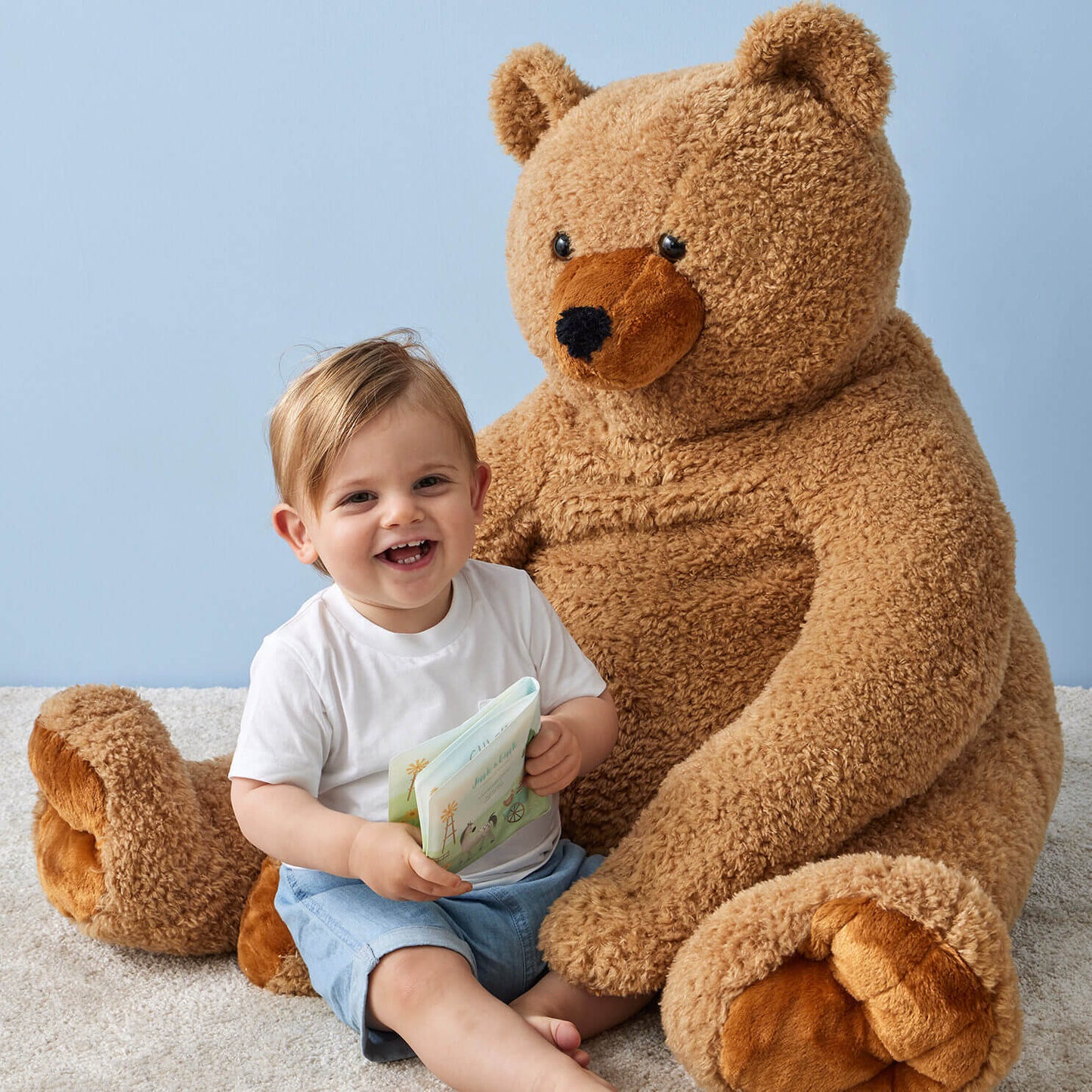 Large Sitting Teddy Bear Jiggle & Giggle Spotty Dot Toys