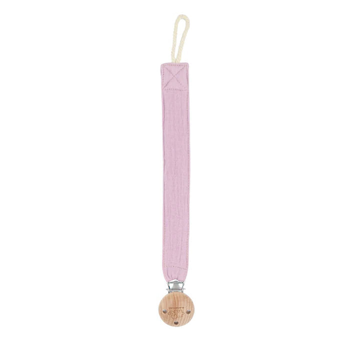 Lilac Dummy Pacifier Fabric Clip Spotty Dot Baby