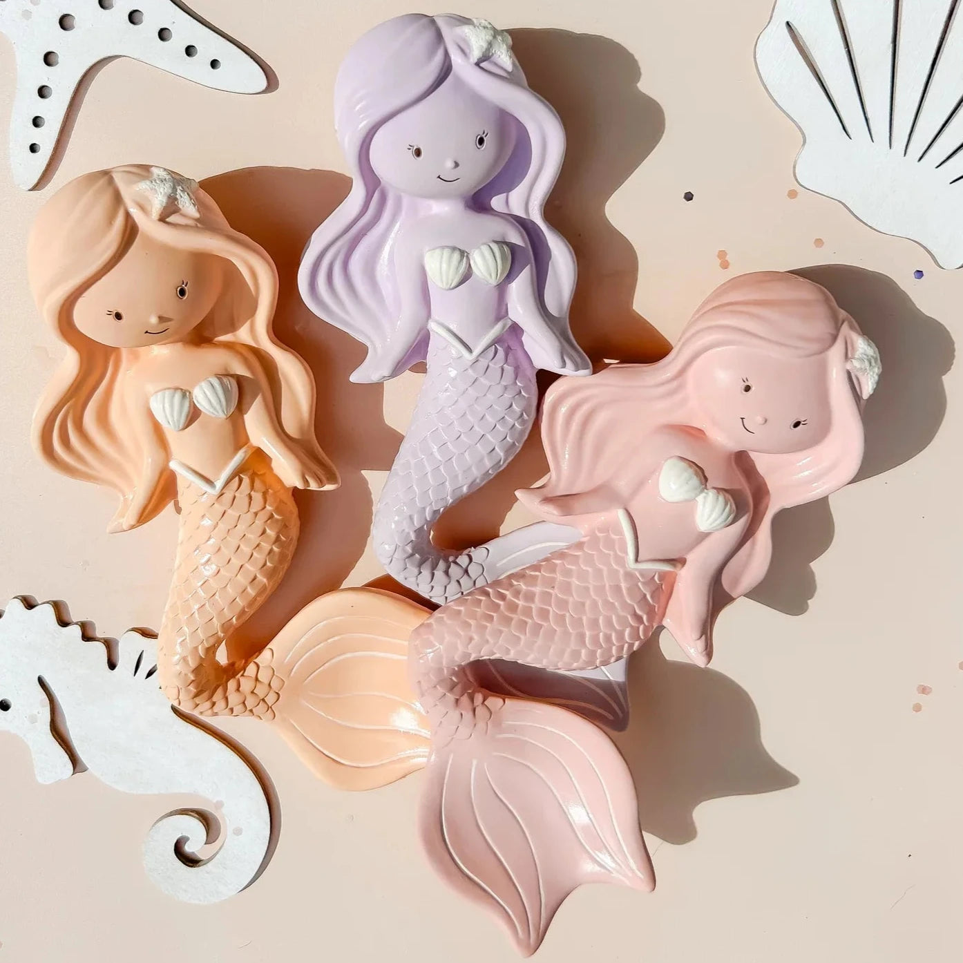 Maeve Mermaid Baby Teethers Spotty Dot