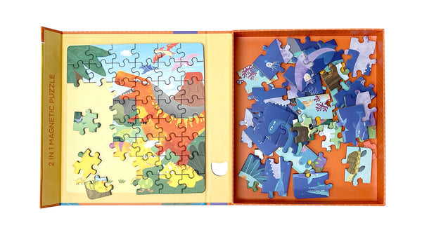 2 in 1 Magnetic Puzzle Dinosaur - Spotty Dot Toys