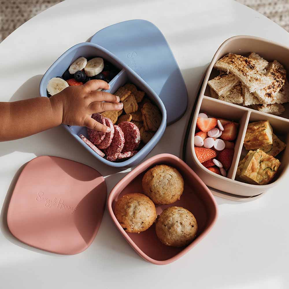 Mealtime Silicone Kids Snuggle Hunny Lunchboxes - Spotty Dot