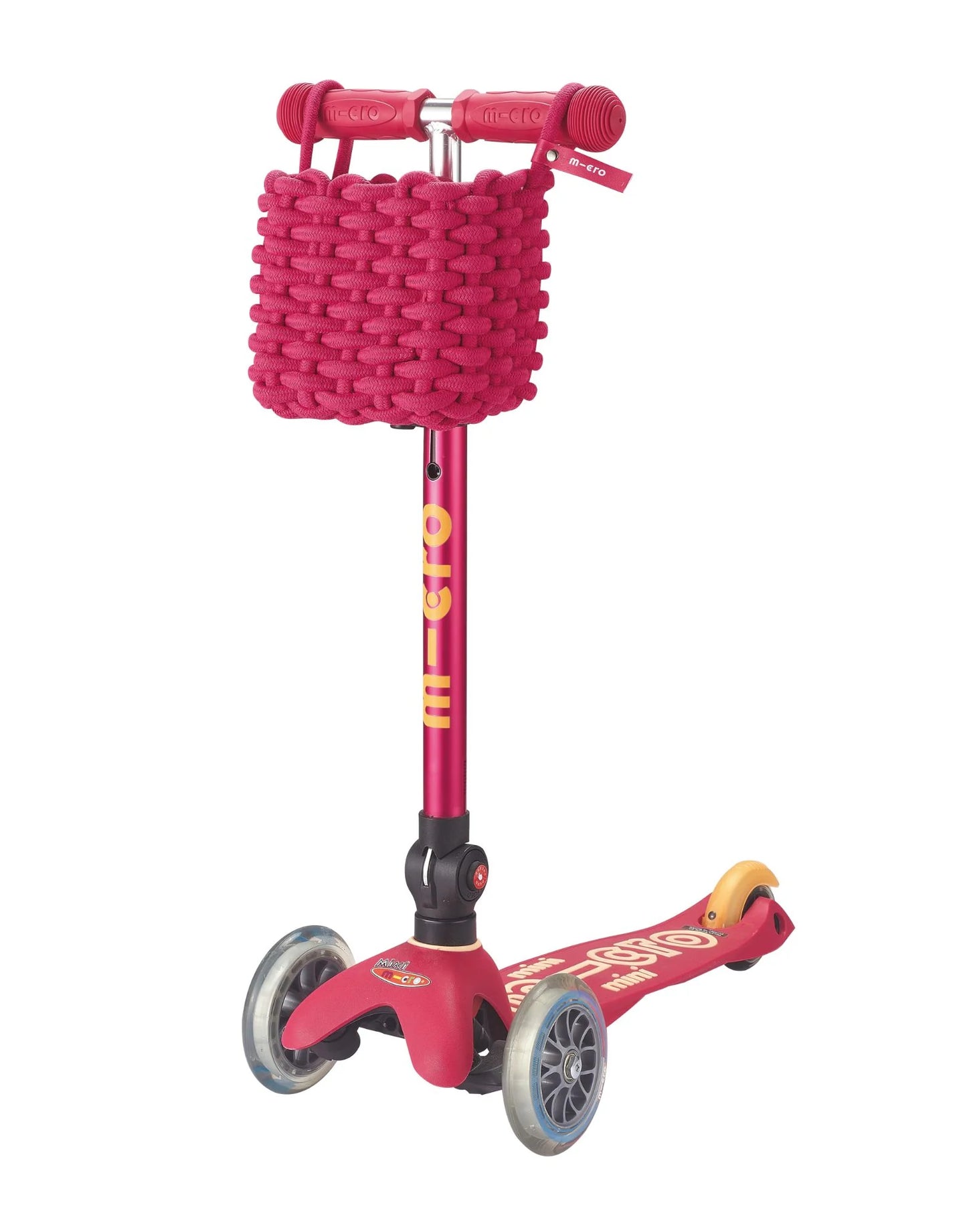 Micro Woven Cotton Scooter Basket Pink Spotty Dot