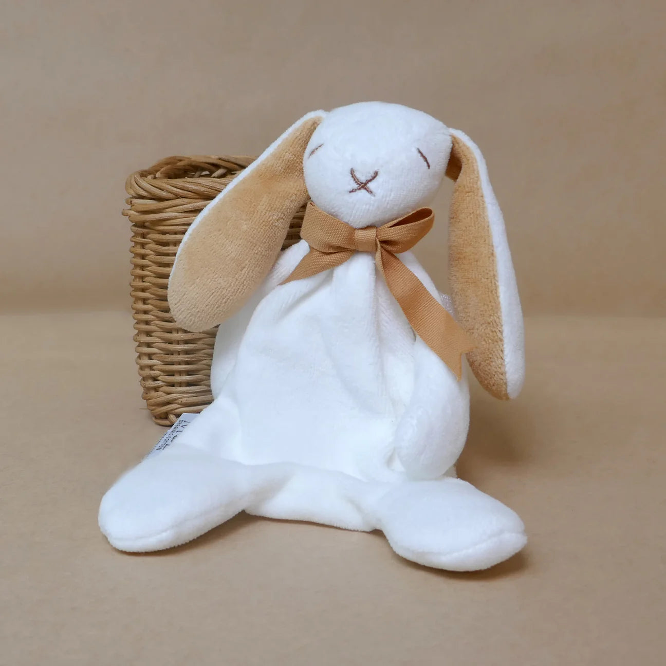 Mini 20cm Baby Organic Cotton Comforter Buff Bunny Toy Spotty Dot