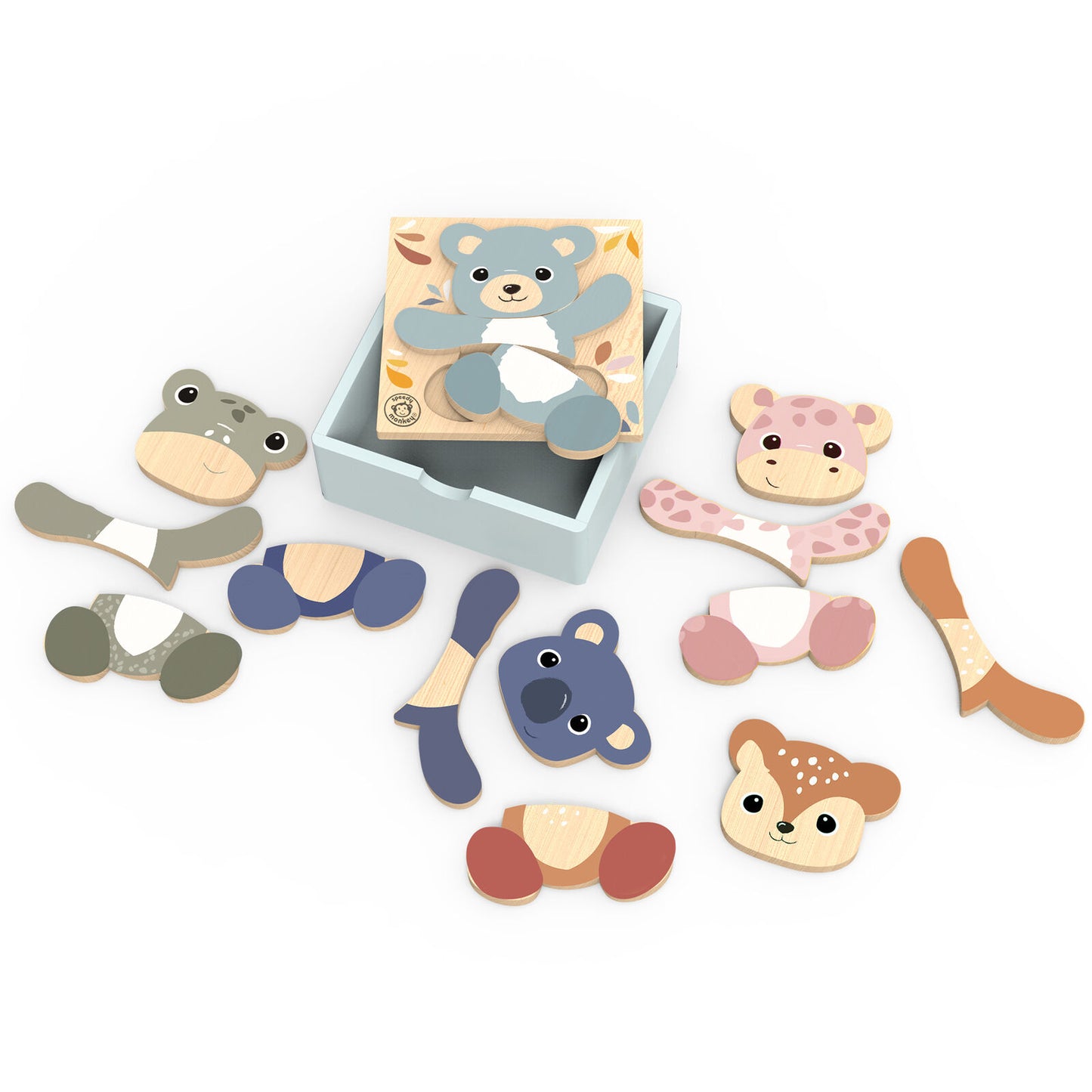 Mix and Match Wooden Puzzle Spotty Dot Toys
