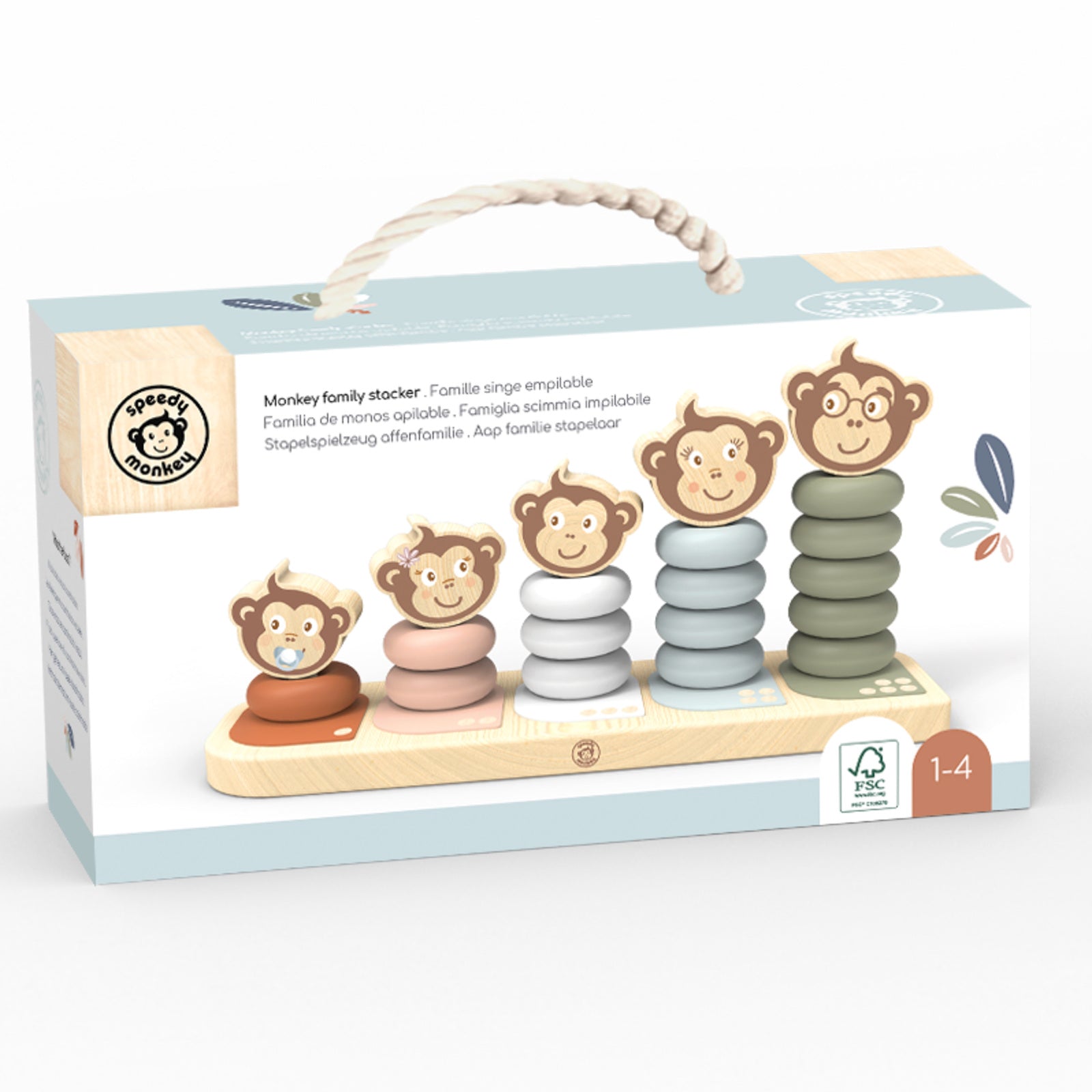 Monkey Family Stacker - Spotty Dot Toys