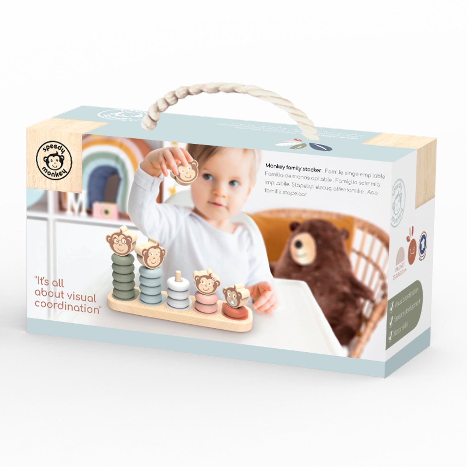 Monkey Family Stacker - Spotty Dot Toys