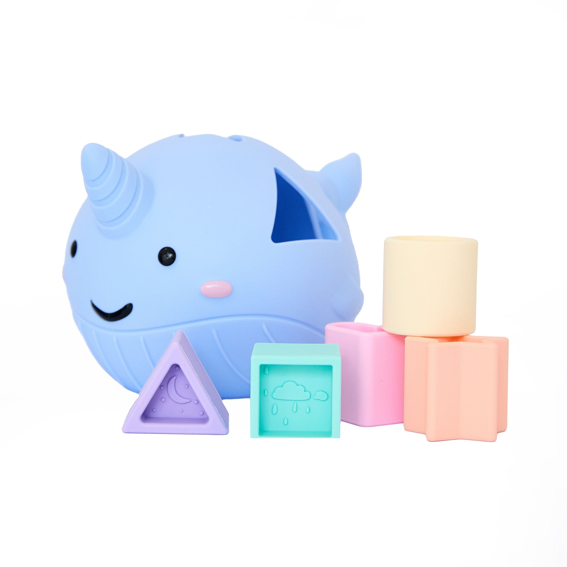 Narwhal Shape Sorter Pastel Spotty Dot Toys