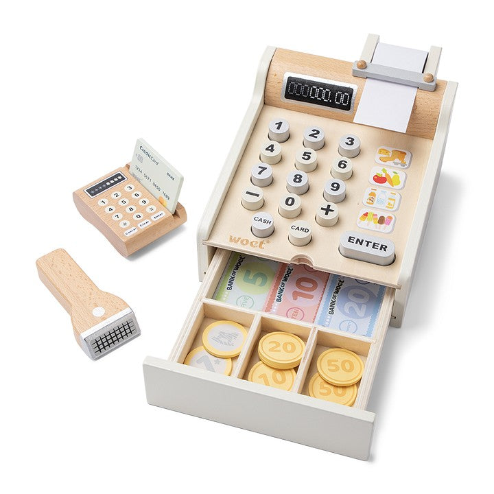 New Classic Toys Woet Wooden Cash Register Spotty Dot Toys