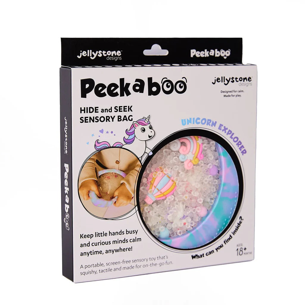 Peekaboo Sensory Bag Unicorn Spotty Dot Toys