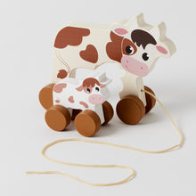 Load image into Gallery viewer, Pull Along Cow &amp; Baby - Spotty Dot Toys

