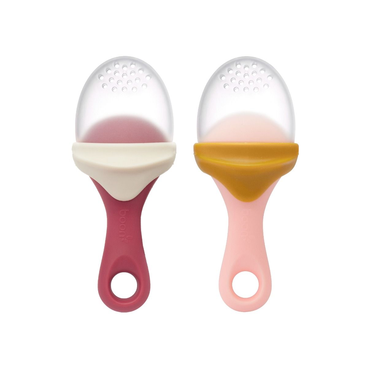 Pulp Silicone Feeder Orange Pink Spotty Dot Baby